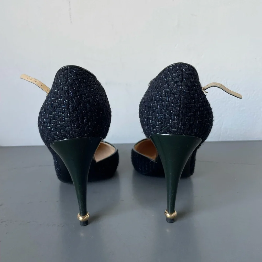 Chanel Tweed T strap Chanel Pumps size 11 41